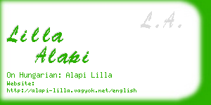 lilla alapi business card